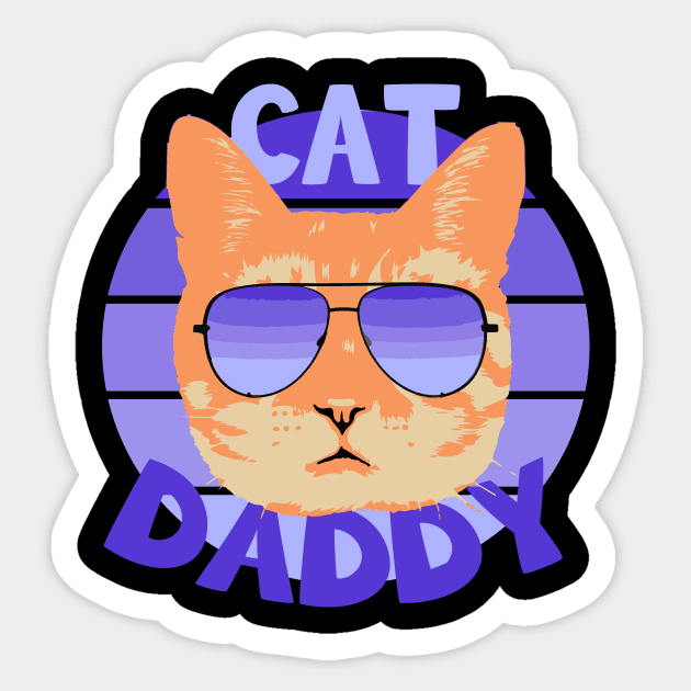 Cat Daddy - Cat with Sunglasses Sticker by GorsskyVlogs